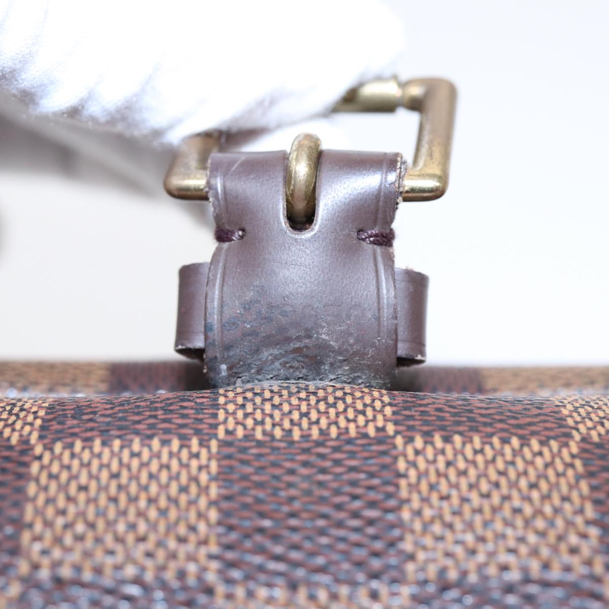 LOUIS VUITTON Damier Ebene Sologne Shoulder Bag N48079 LV Auth 86140