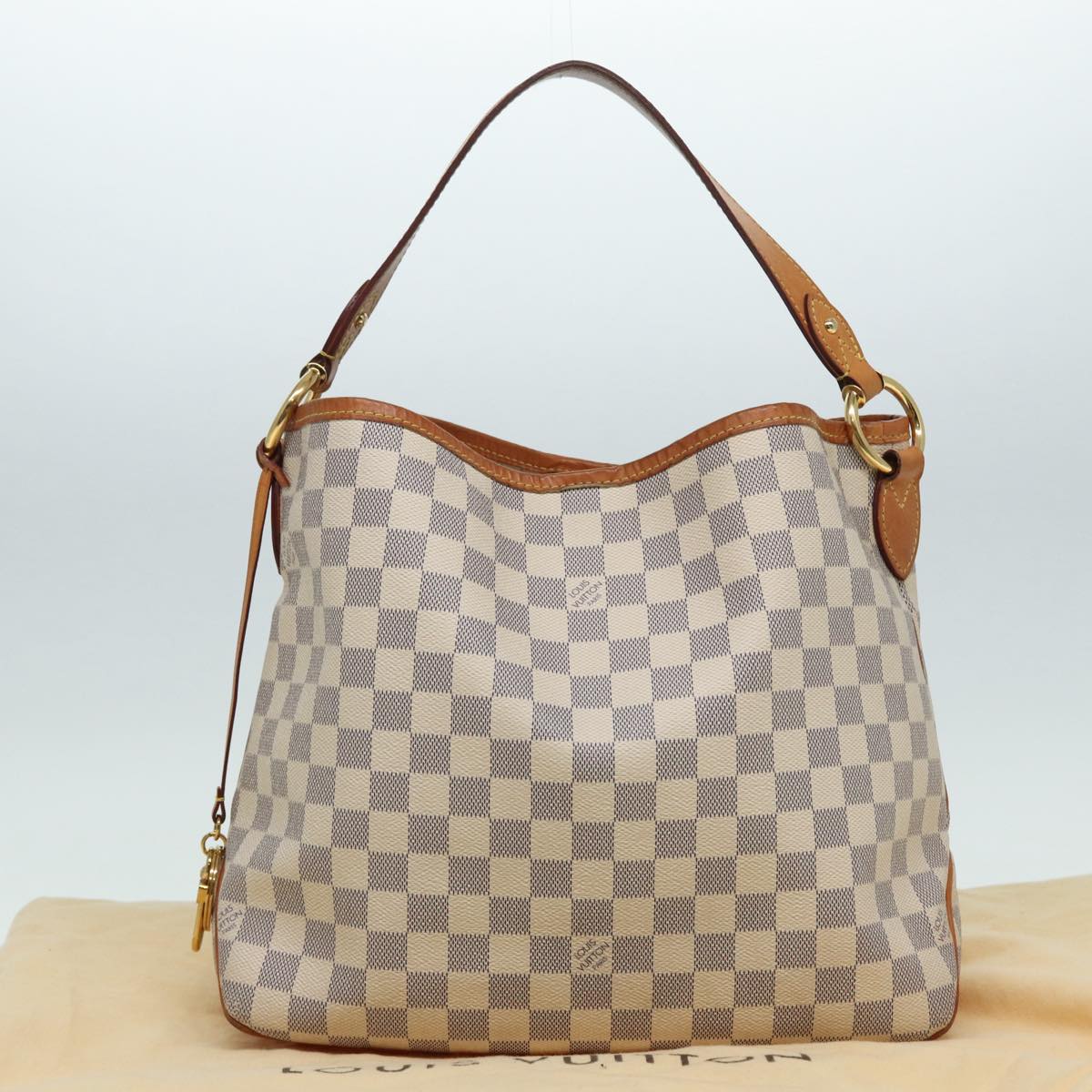 LOUIS VUITTON Damier Azur Delightful PM Shoulder Bag N41447 LV Auth 86589