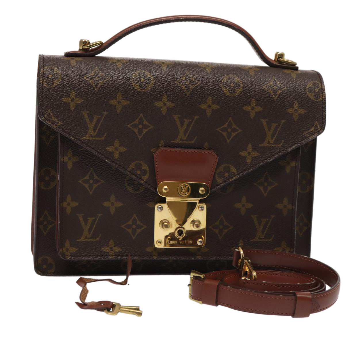 LOUIS VUITTON Monogram Monceau 26 Shoulder Bag M51187 LV Auth 86786