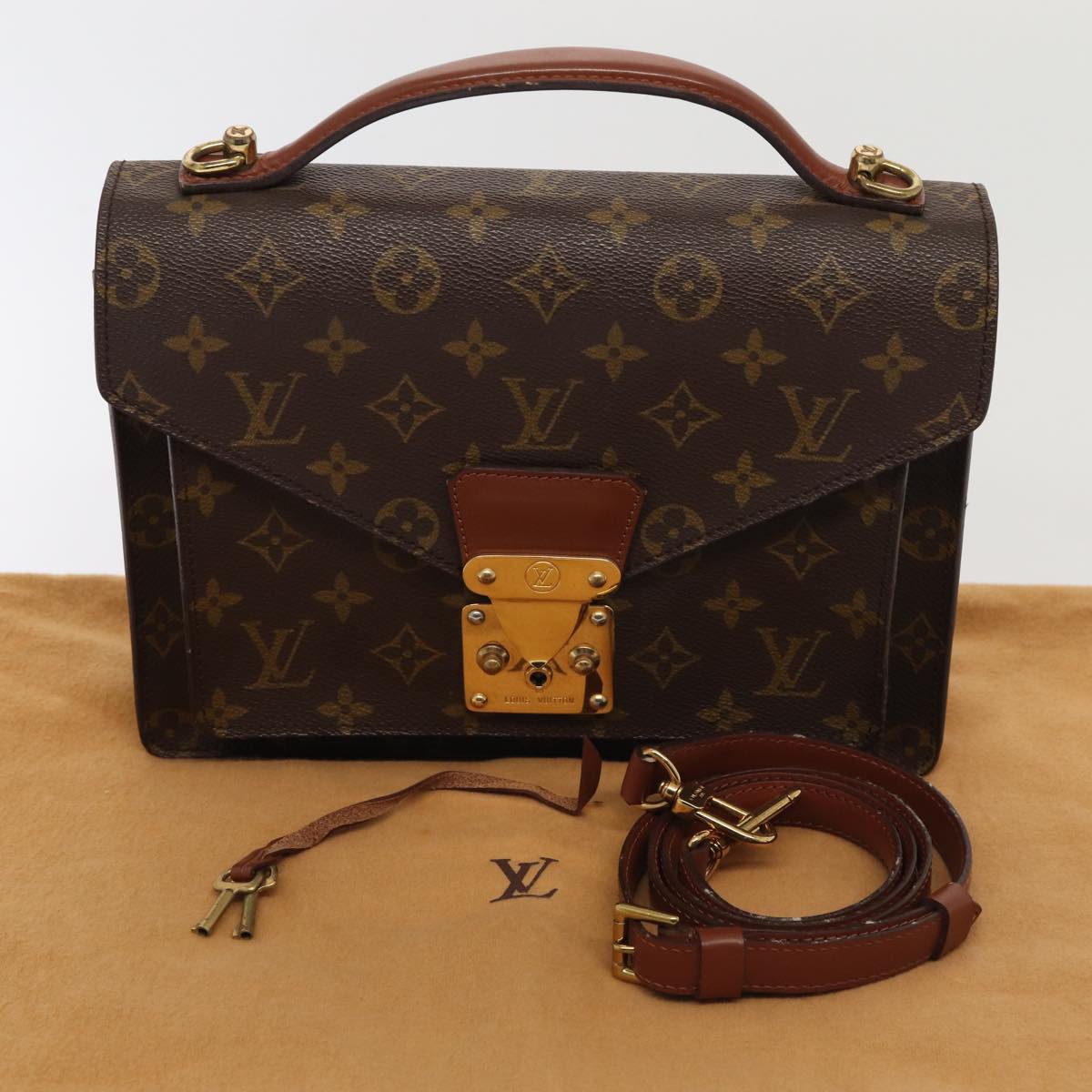 LOUIS VUITTON Monogram Monceau 26 Shoulder Bag M51187 LV Auth 86786