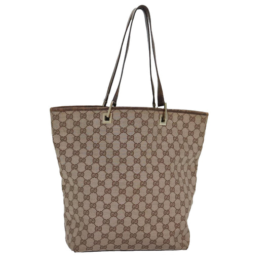 GUCCI GG Canvas Tote Bag Beige 002 1098 Auth 87340