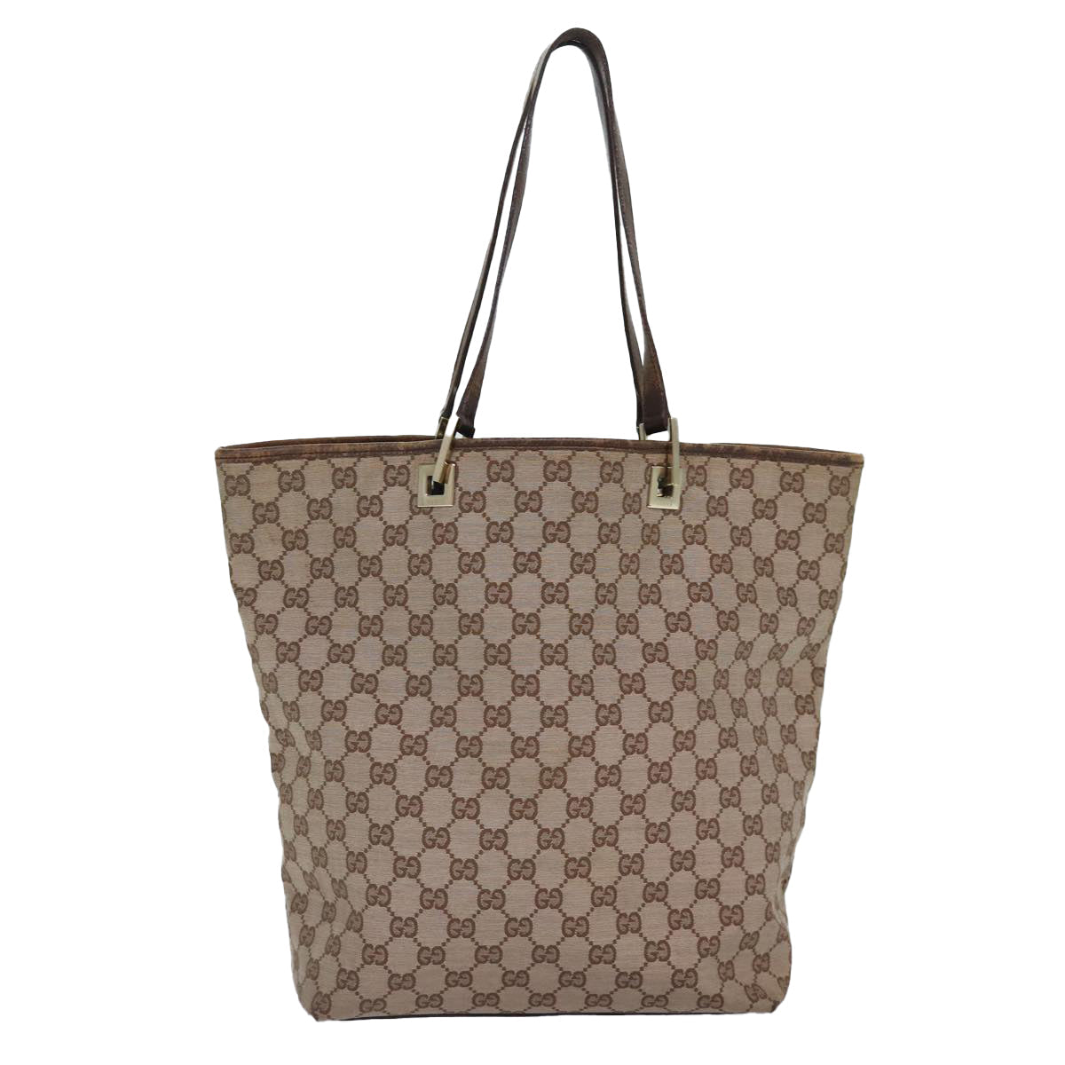 GUCCI GG Canvas Tote Bag Beige 002 1098 Auth 87340