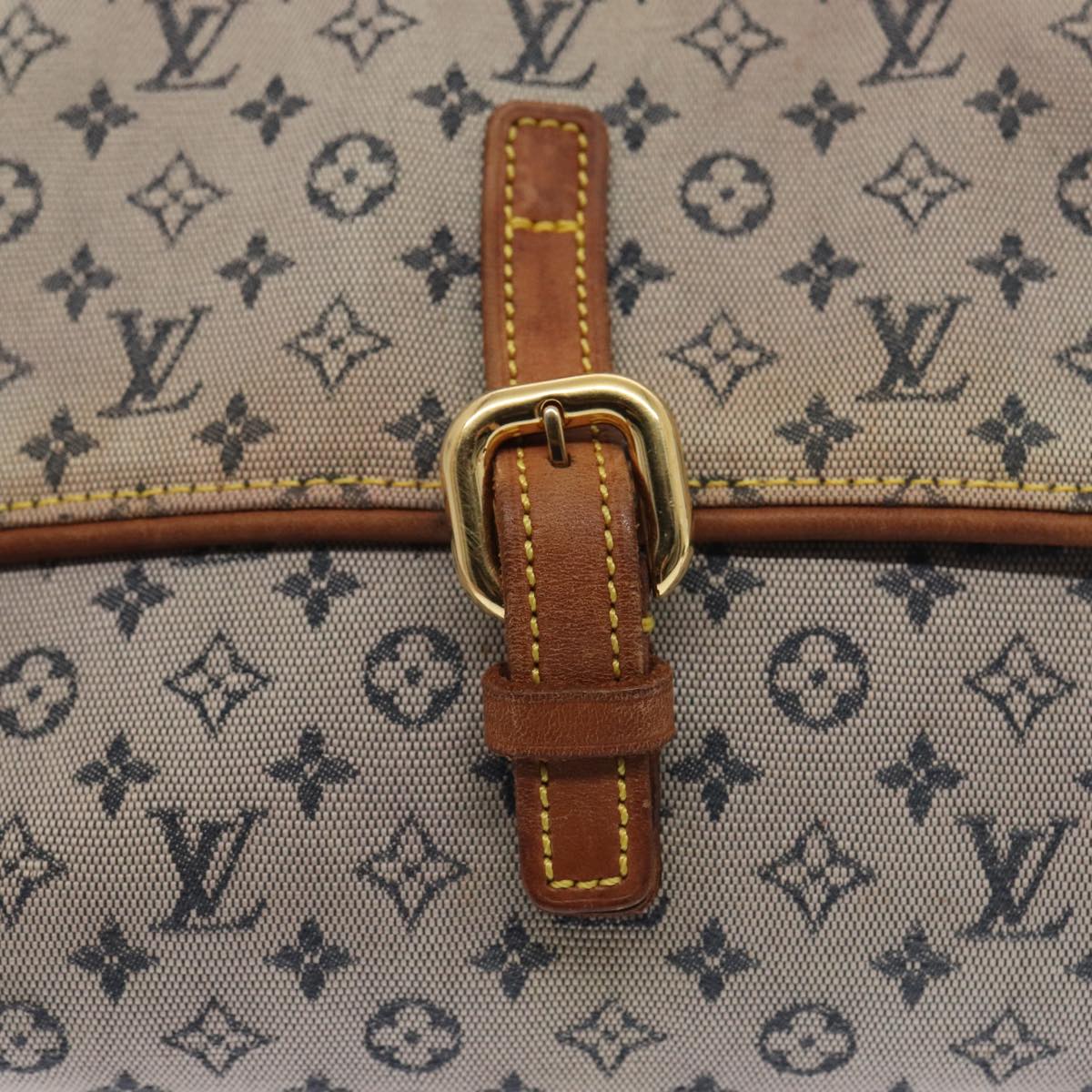 LOUIS VUITTON Monogram Mini Camille Chain Shoulder Bag Blue M92002 LV Auth 87413