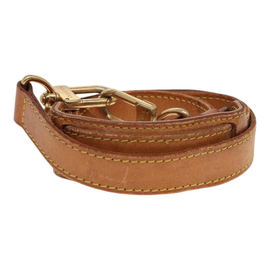 LOUIS VUITTON Adjustable Shoulder Strap Leather 32.7"-39.8" Beige Auth 87472
