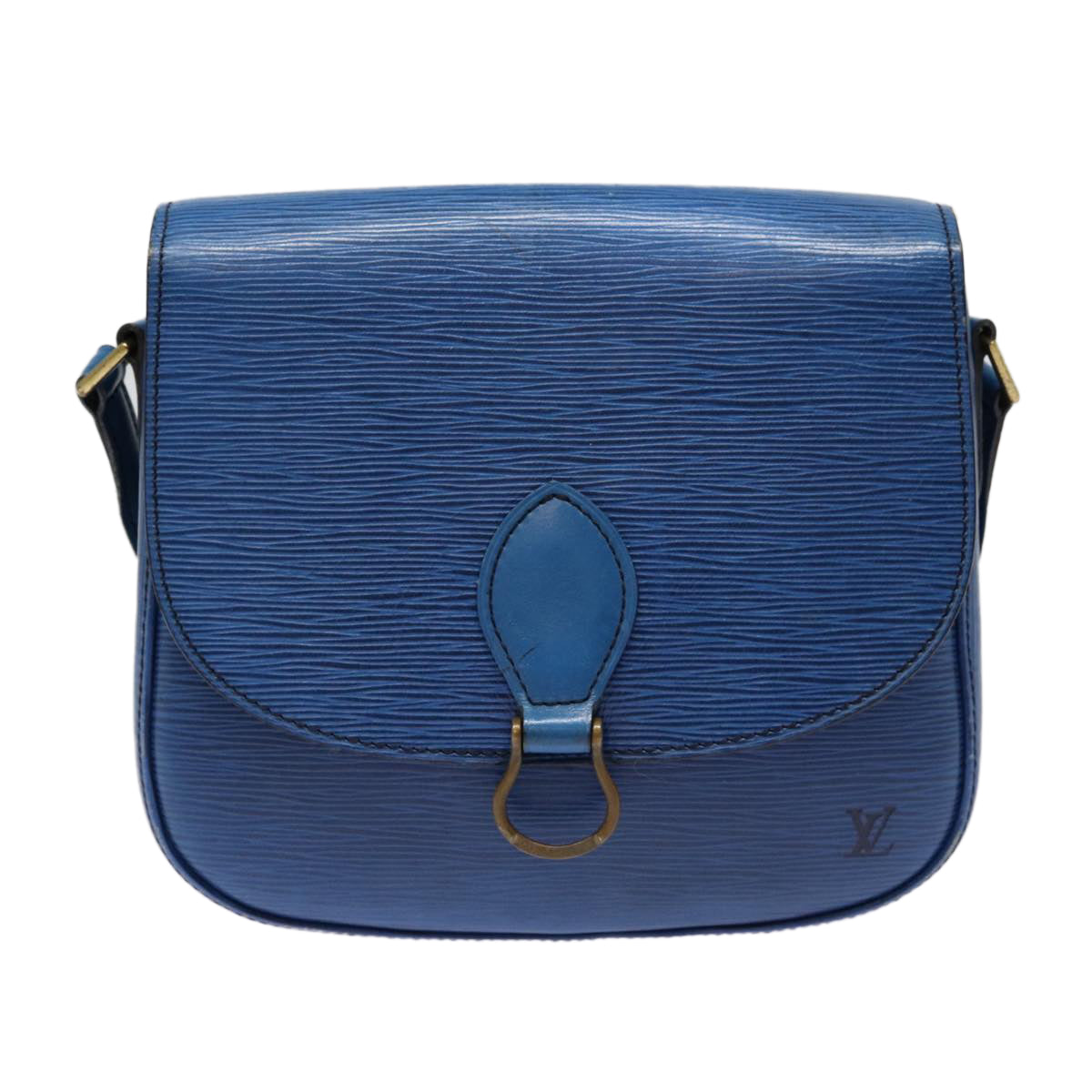 LOUIS VUITTON Epi Saint Cloud GM Shoulder Bag Toledo Blue M52195 LV Auth 87491