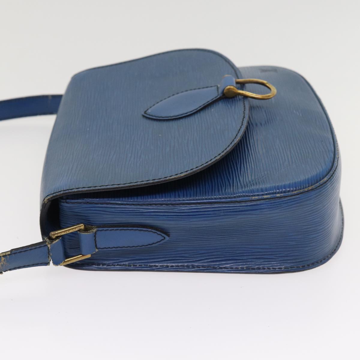 LOUIS VUITTON Epi Saint Cloud GM Shoulder Bag Toledo Blue M52195 LV Auth 87869