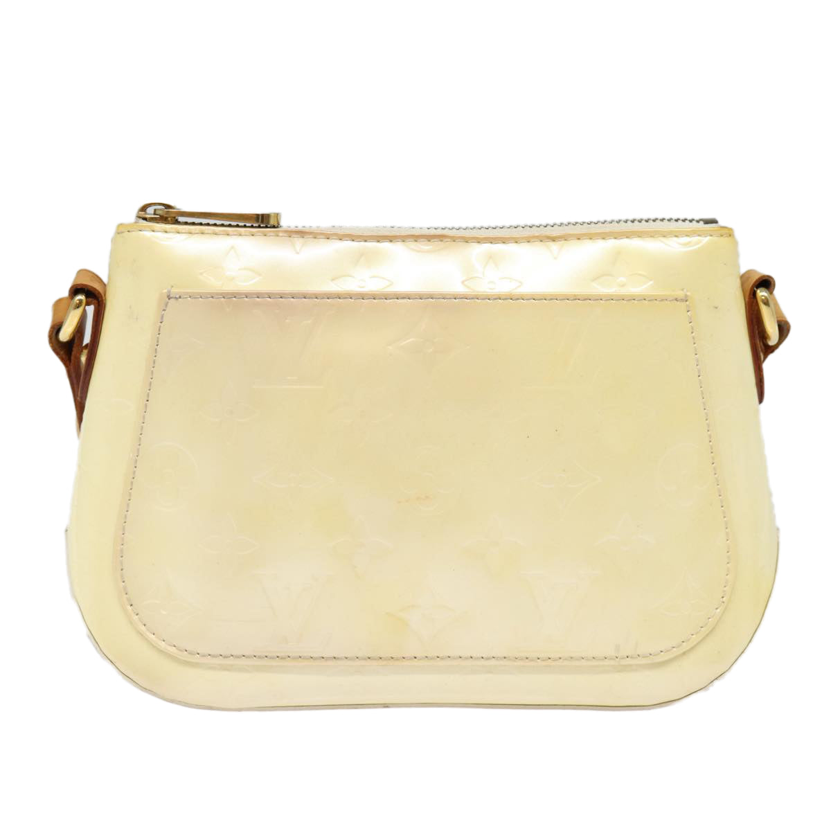 LOUIS VUITTON Monogram Vernis Minna Street Shoulder Bag Perle M91509 Auth 87870