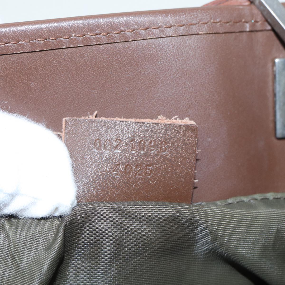 GUCCI GG Canvas Tote Bag Beige Silver 002 1098 Auth 88521