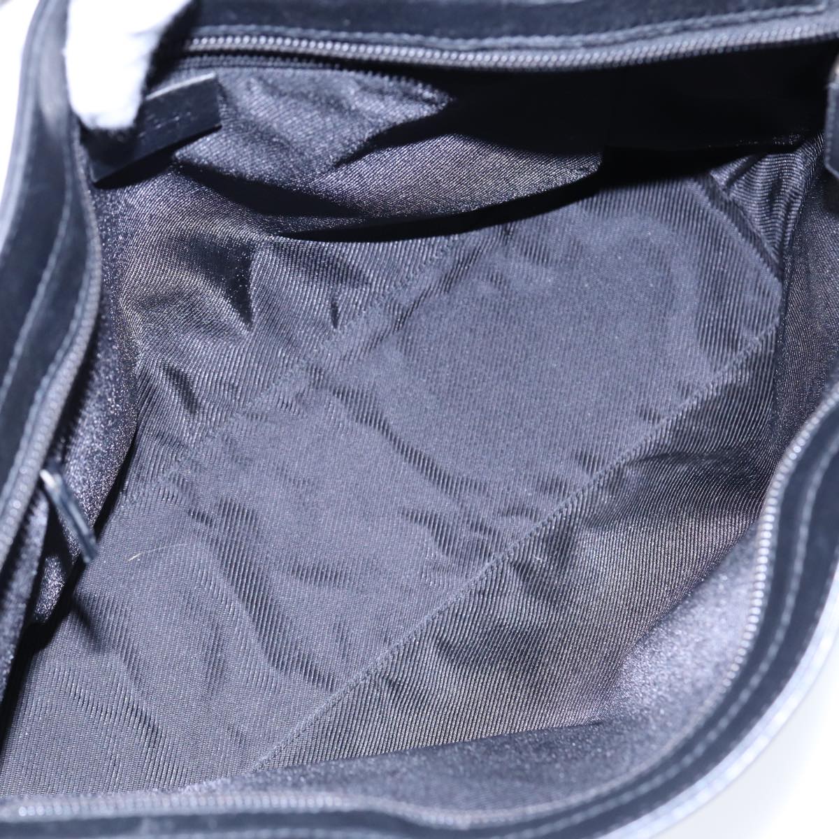GUCCI Tote Bag GG Canvas Black Silver 002 1119 Auth 88532