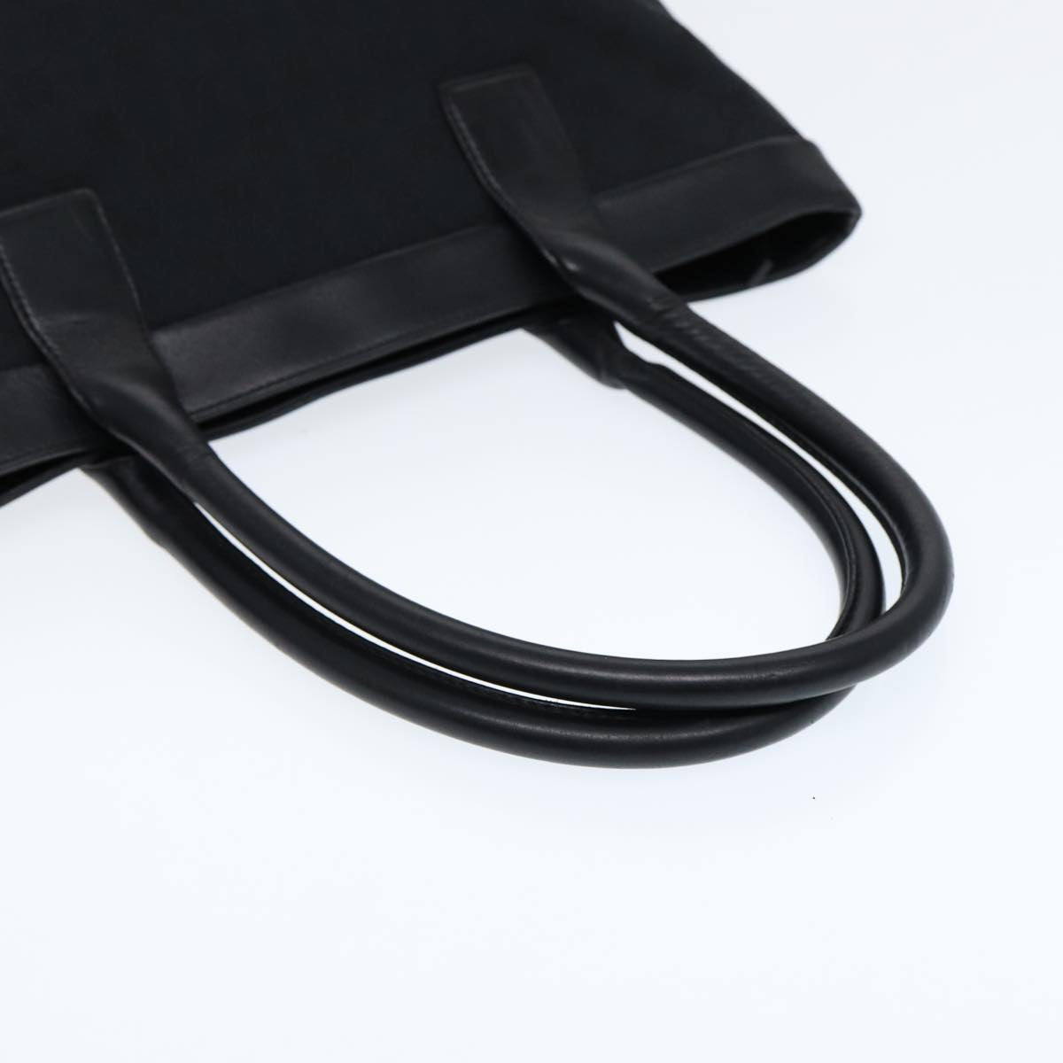 GUCCI Tote Bag GG Canvas Black Silver 002 1119 Auth 88532