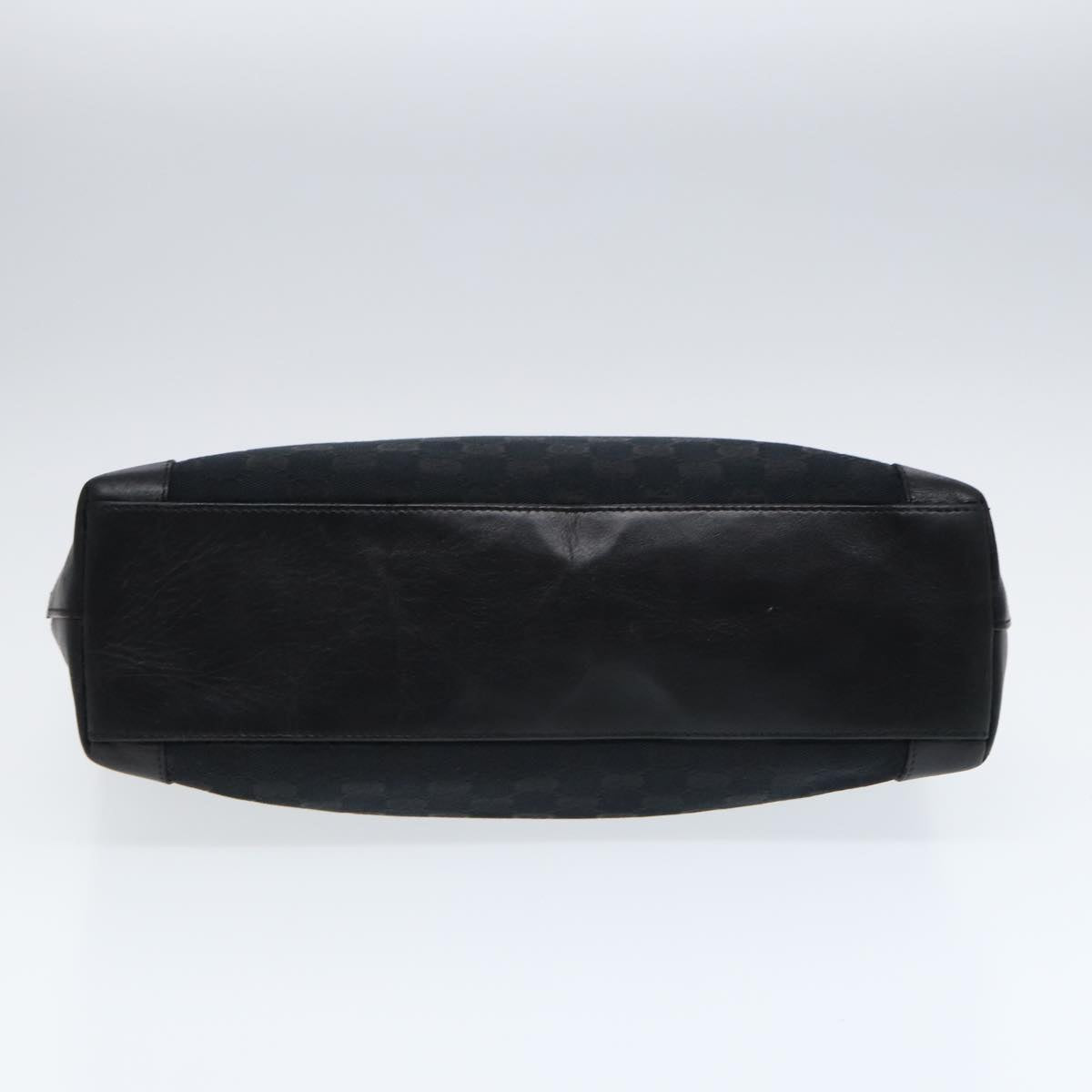 GUCCI Tote Bag GG Canvas Black Silver 002 1119 Auth 88532