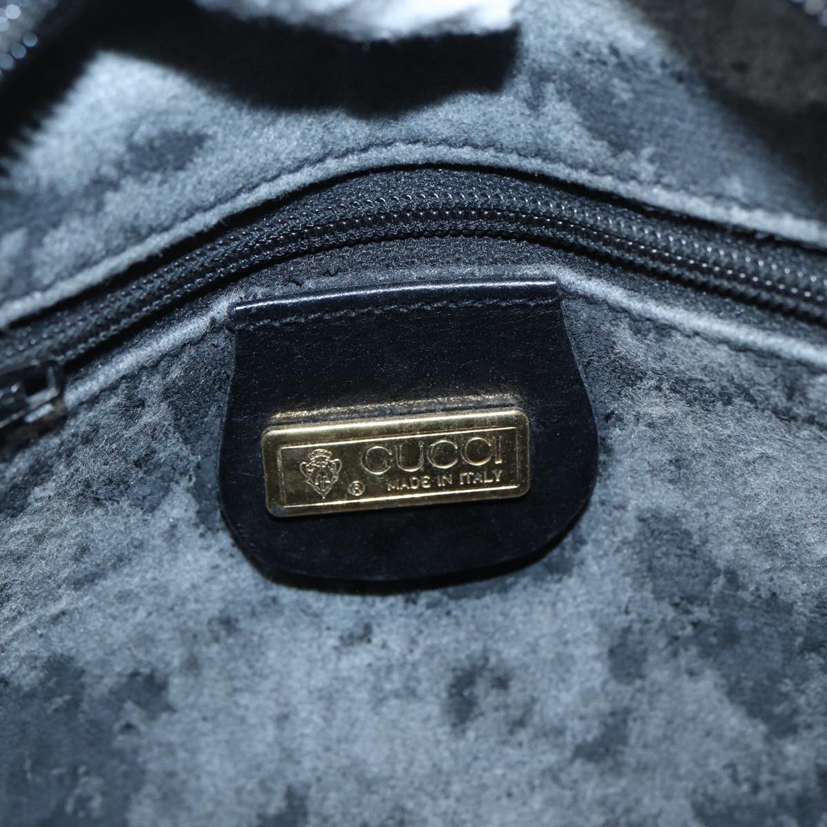 GUCCI Micro GG Canvas Shoulder Bag Black Gold 007 115 0093 Auth 88645