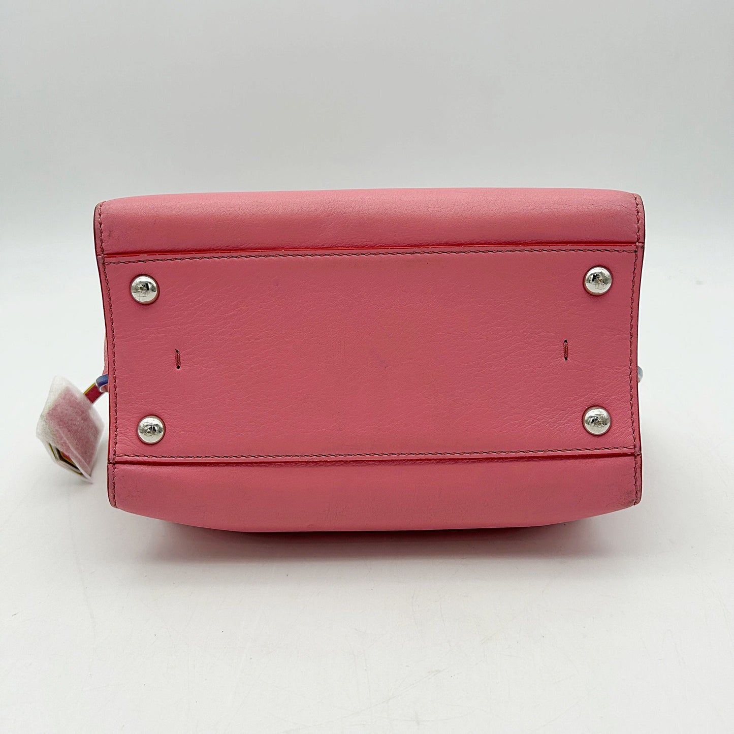 FENDI Vitello Dolce Mini 3jours Tote Pink LA5017