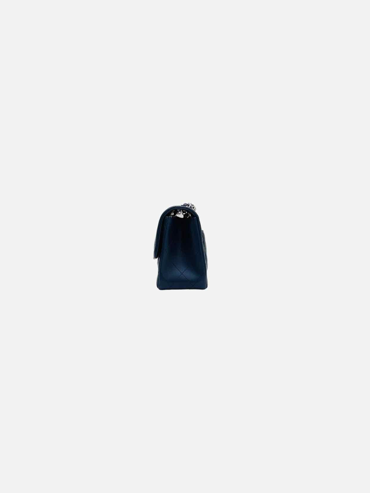 CHANEL Square Flap Navy Blue Quilted Shoulder Bag