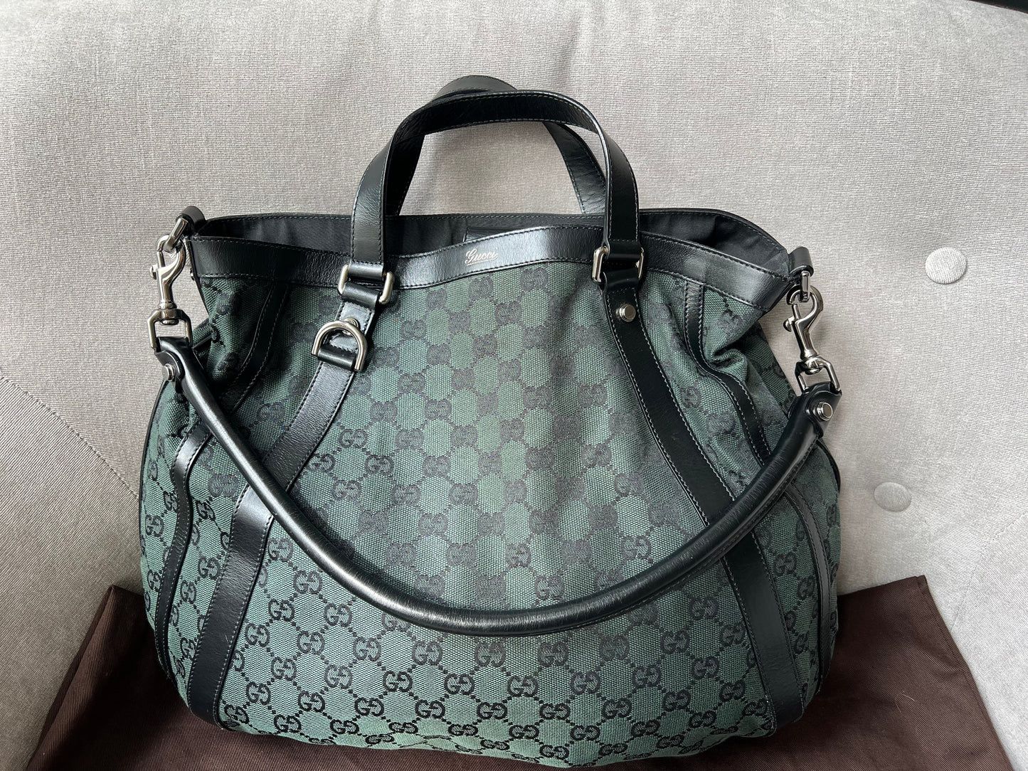 Gucci Abbey Convertible GG Canvas Tote