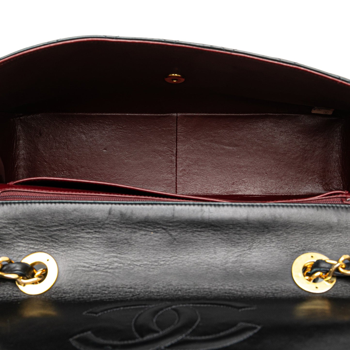 Black Chanel Maxi XL Classic Lambskin Single Flap Shoulder Bag