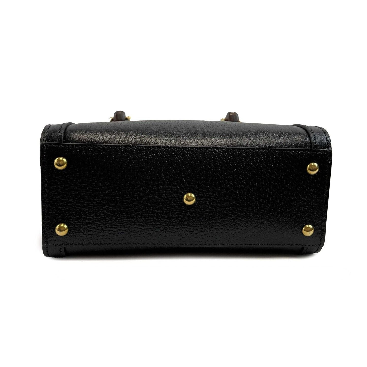 GUCCI Excellent Mini Diana NM Bamboo Handle Tote Black Crossbody Bag