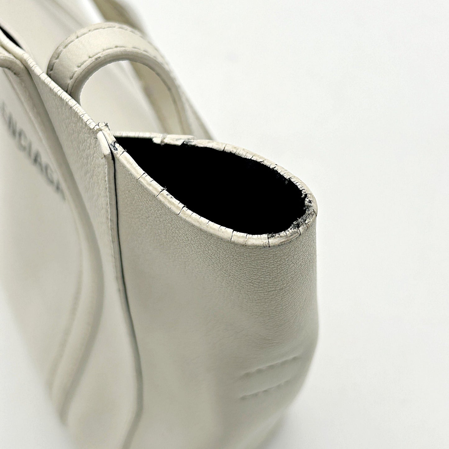 Balenciaga Leather Tote - White Totes, Handbags LA35083