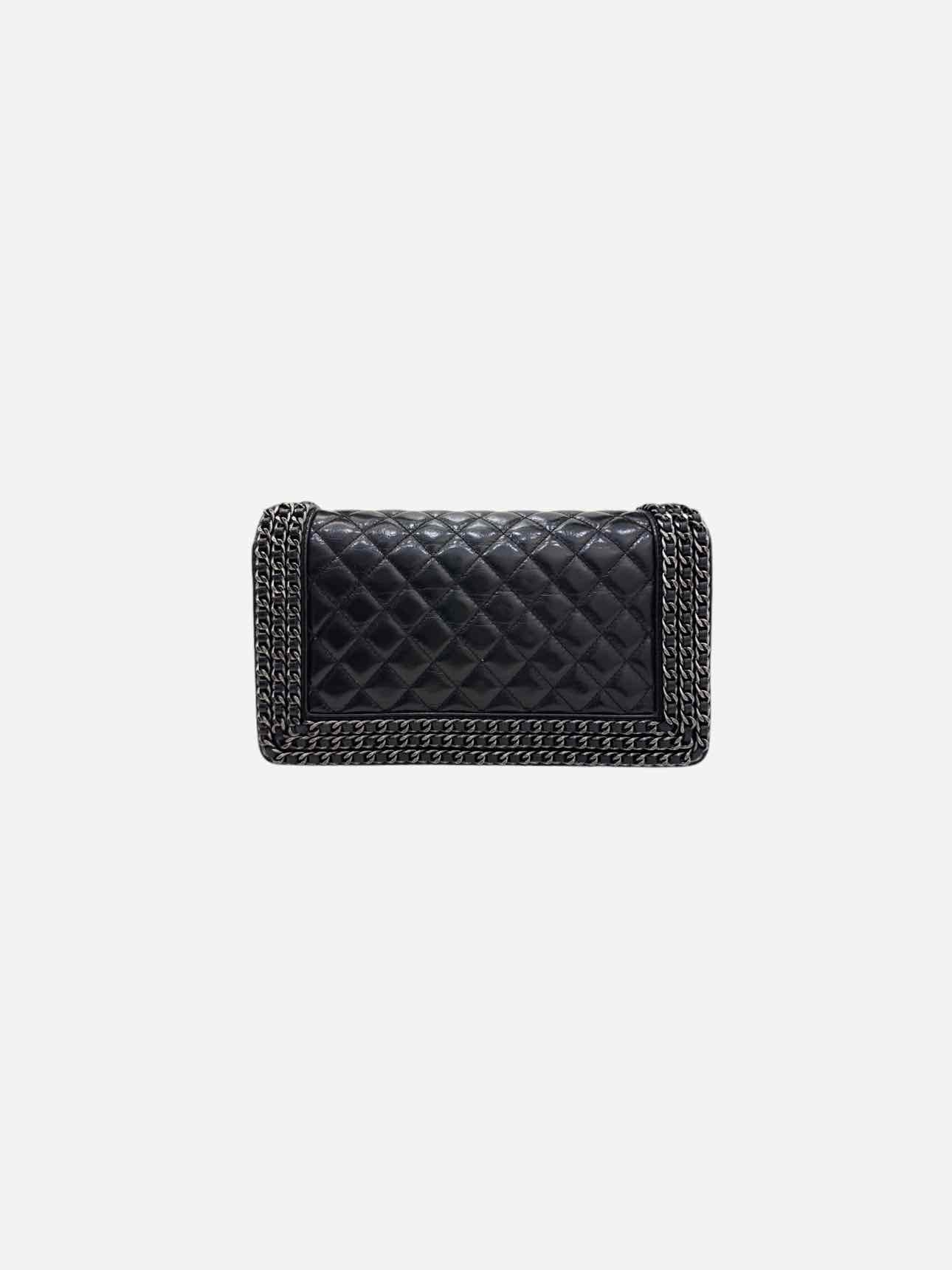 CHANEL Chain Boy Black Shoulder Bag