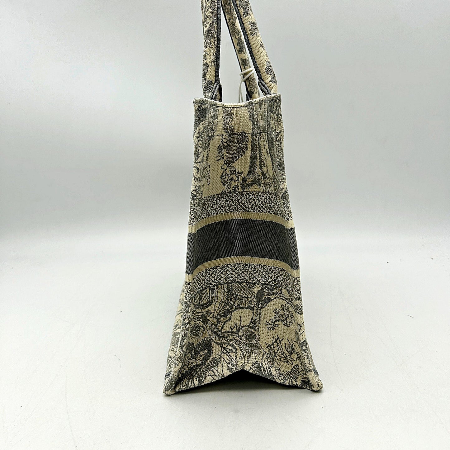 CHRISTIAN DIOR Canvas Embroidered Large Dioriviera Toile De Jouy Book Tote Gray LA46572