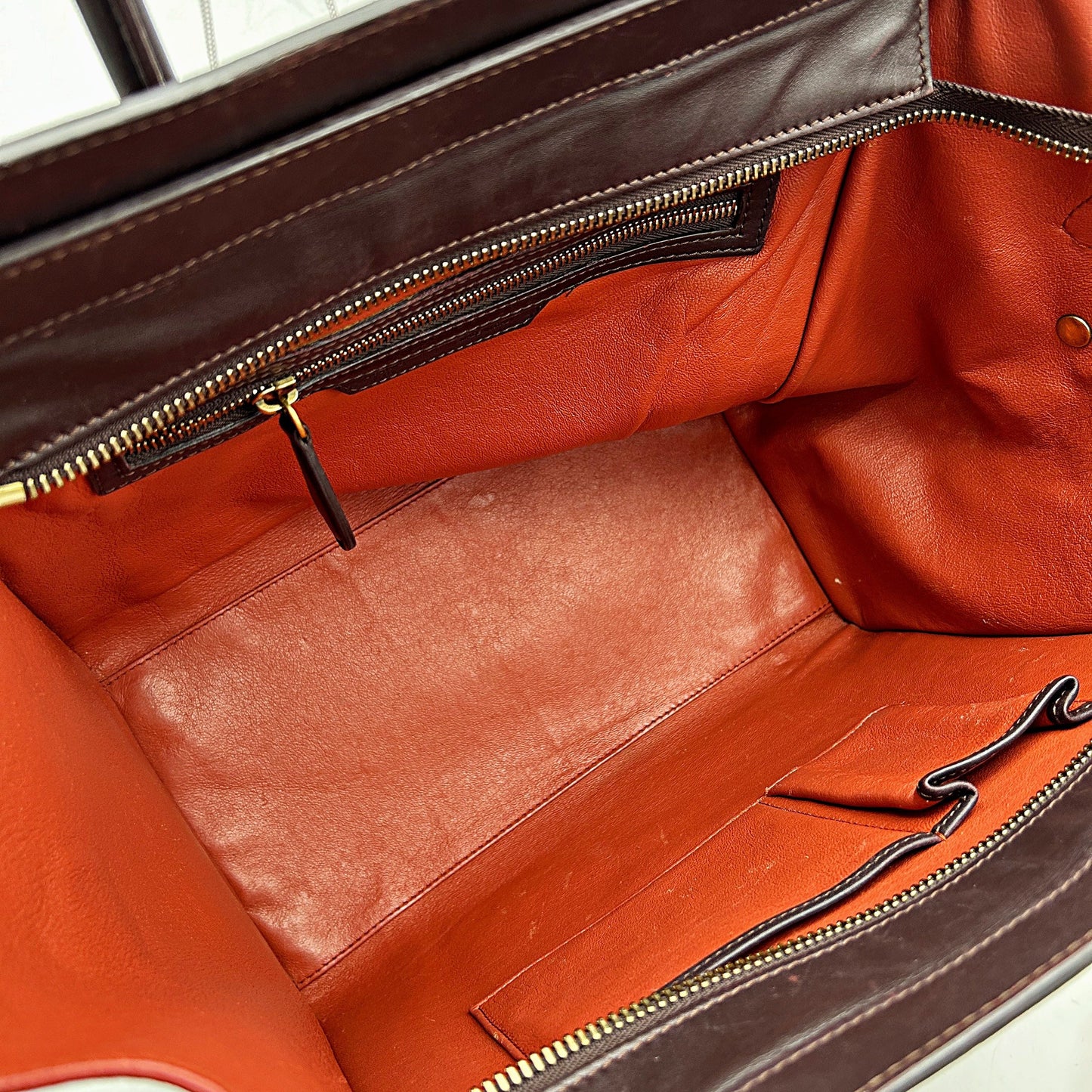 Celine Tri Color Leather Micro Luggage Tote Celine LA12859