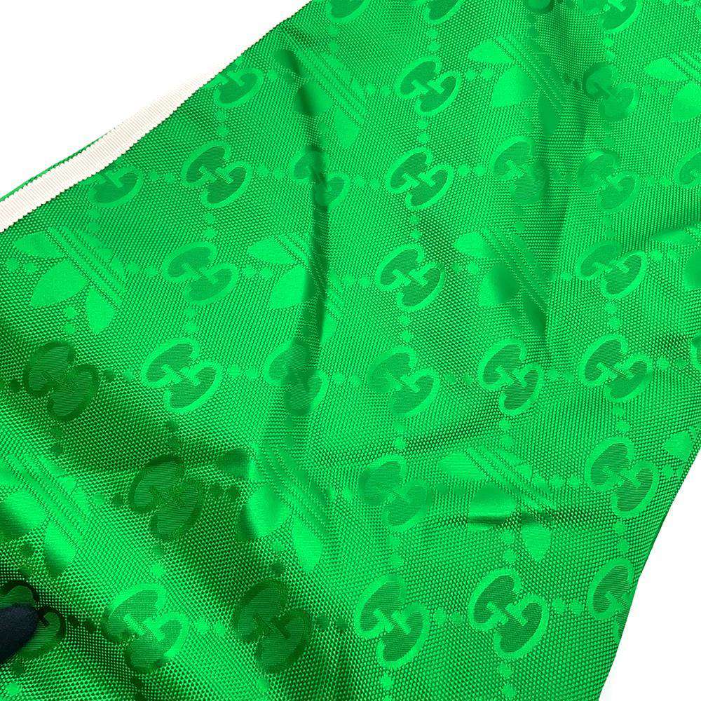GUCCI Adidas Collaboration Macro GG Half Zip Jacket Size 50 Green 696651 Nylon100%