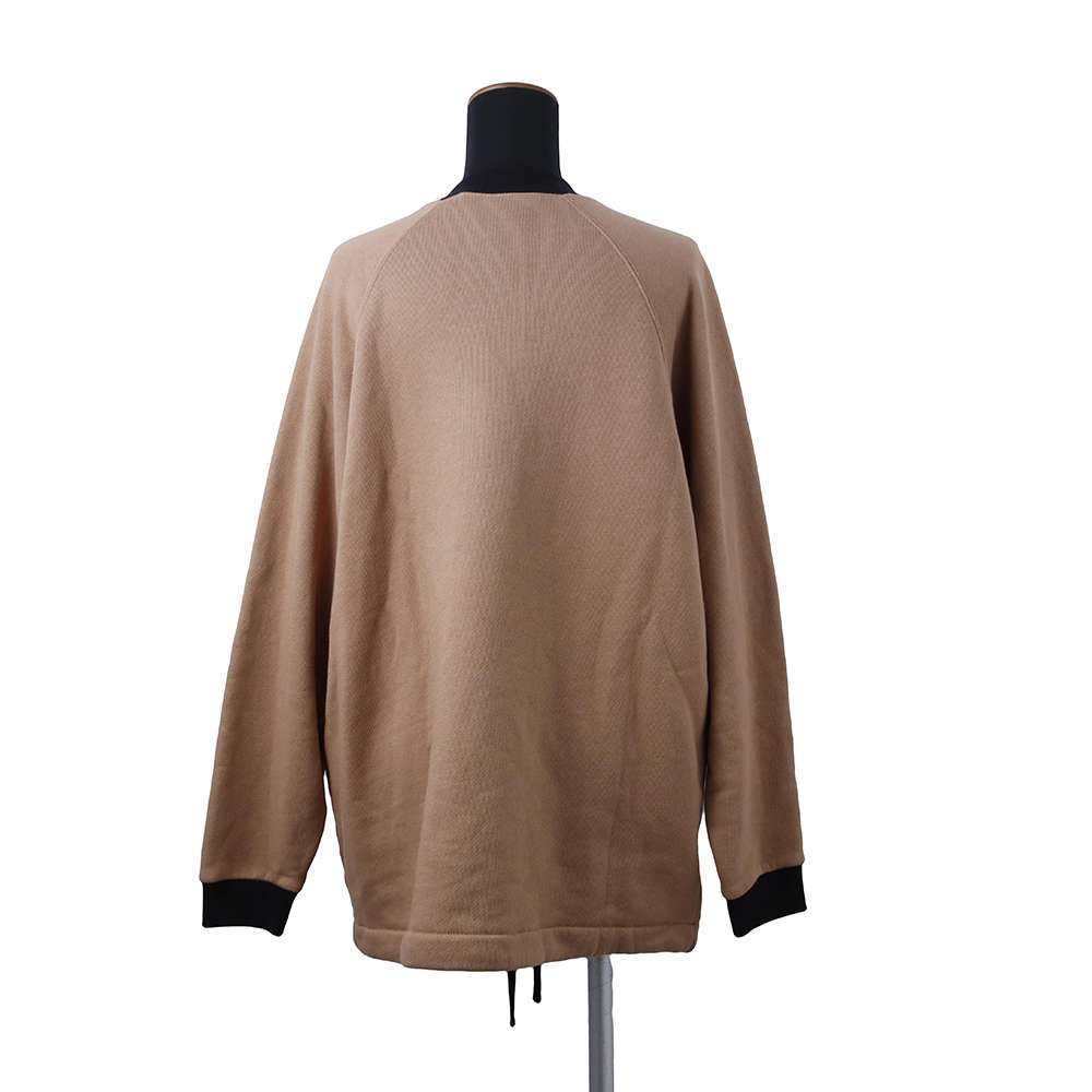 GUCCI Vintage Logo Knitted Fabric Sweatshirt Size S Camel 678943 Cotton100%