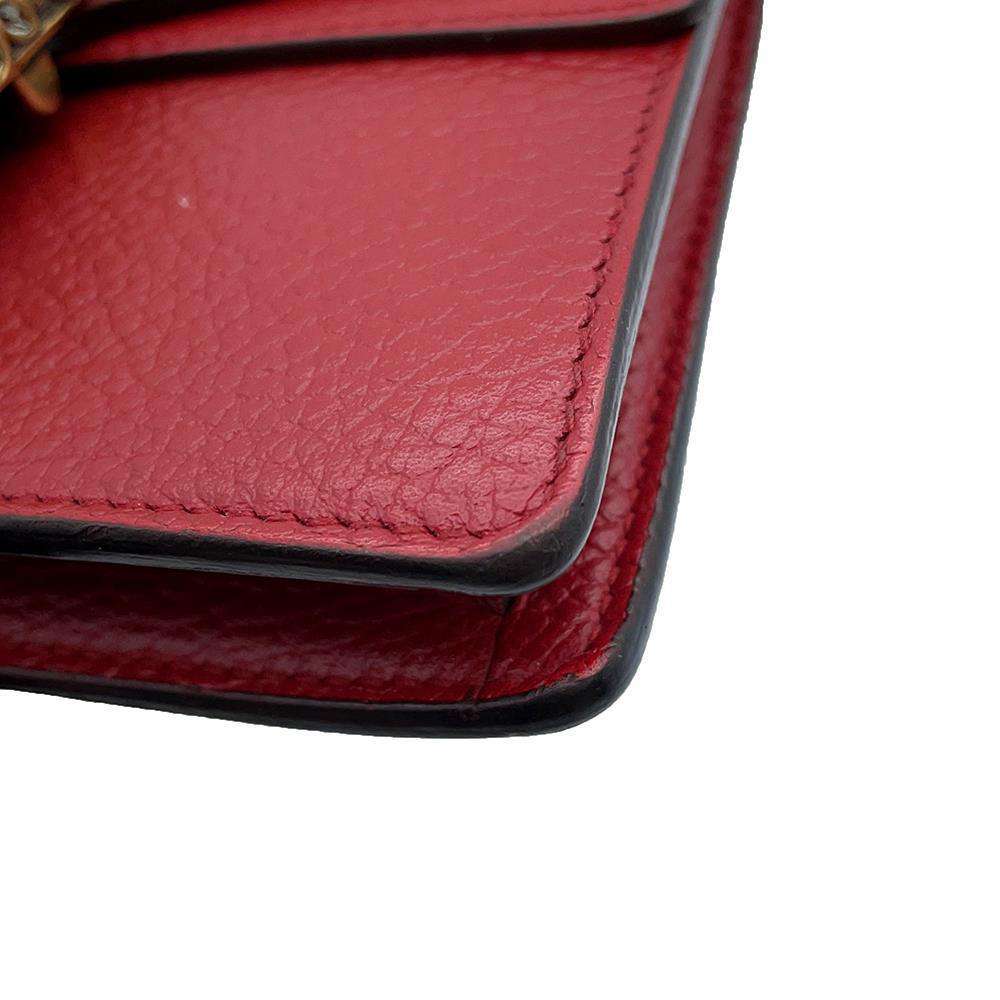 GUCCI Dionysus Chain Shoulder Bag Red 476432 Leather