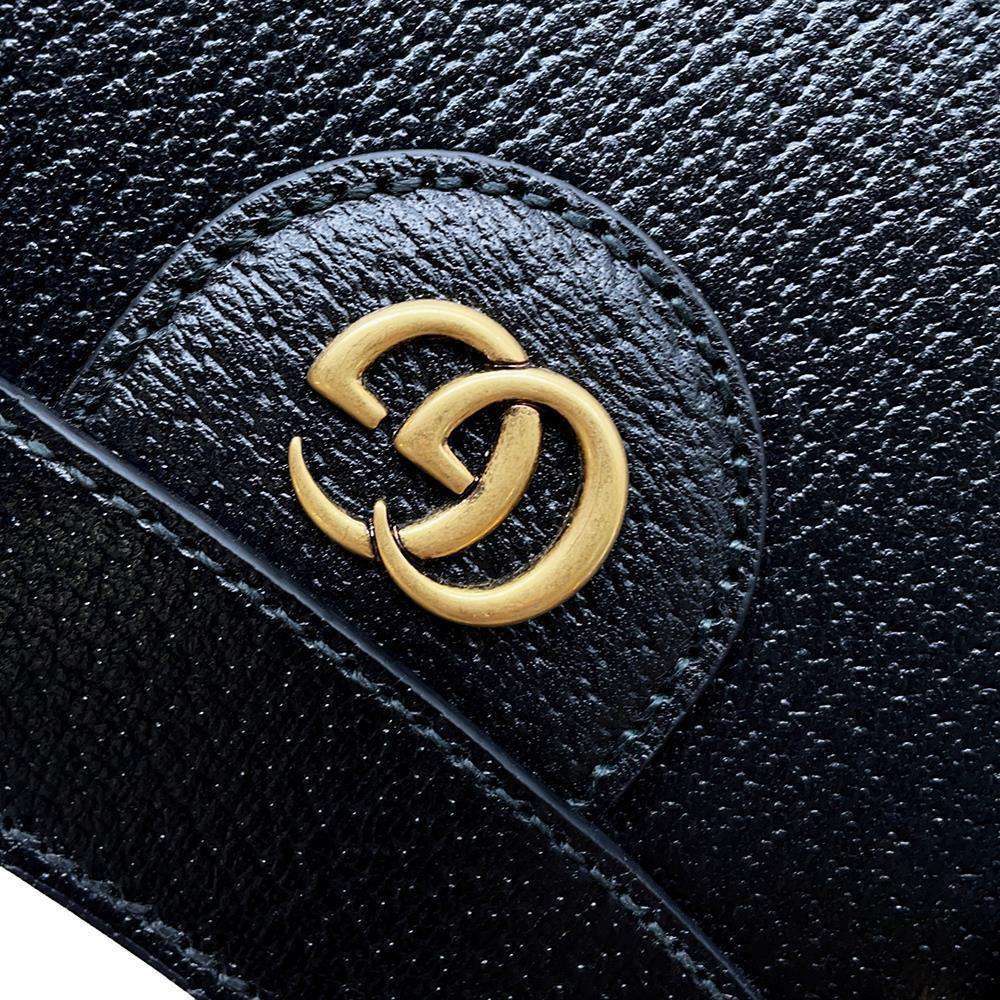 GUCCI Diana Bamboo Tote Bag Black 703218 Leather Bamboo