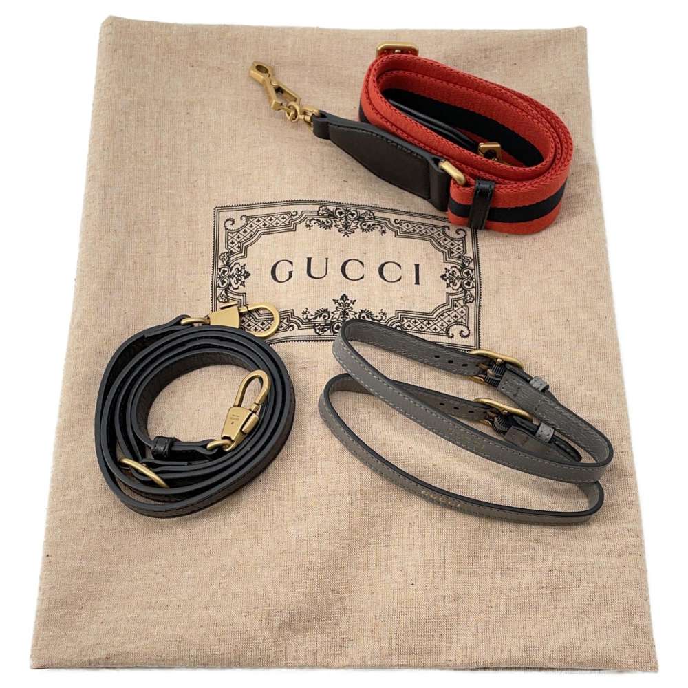 GUCCI Diana Bamboo Tote Bag Black 703218 Leather Bamboo