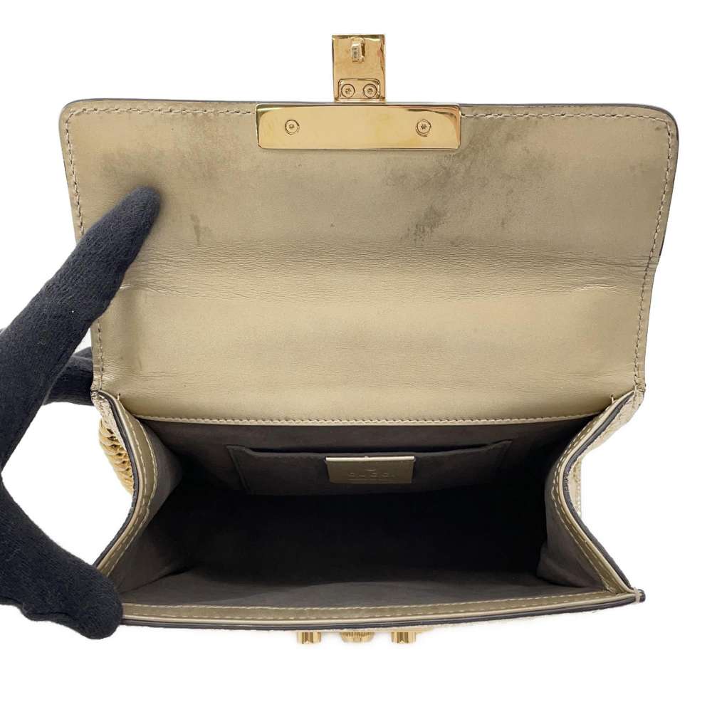 GUCCI ChainShoulder Gold 409487 Leather
