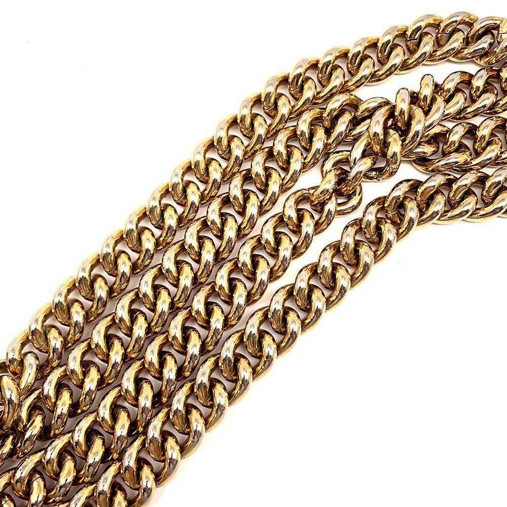 GUCCI ChainShoulder Gold 409487 Leather