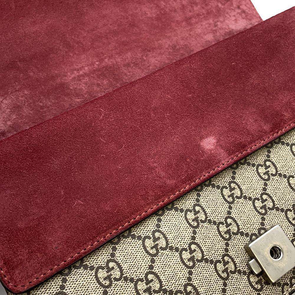 GUCCI Dionysus GG Blooms ChainShoulder Bag Brown/Red 400249 PVC suede