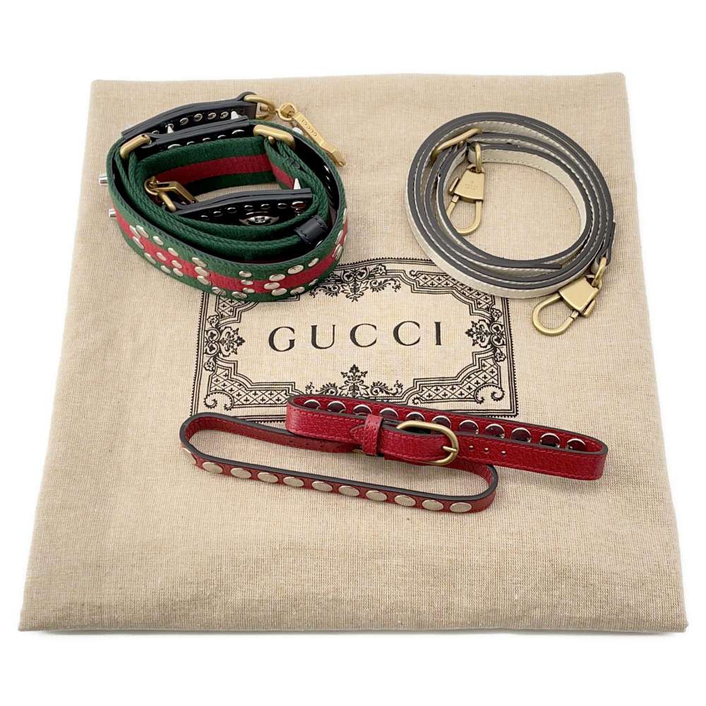 GUCCI Diana 2way Tote Bag Ivory/Green/Red 721080 Leather