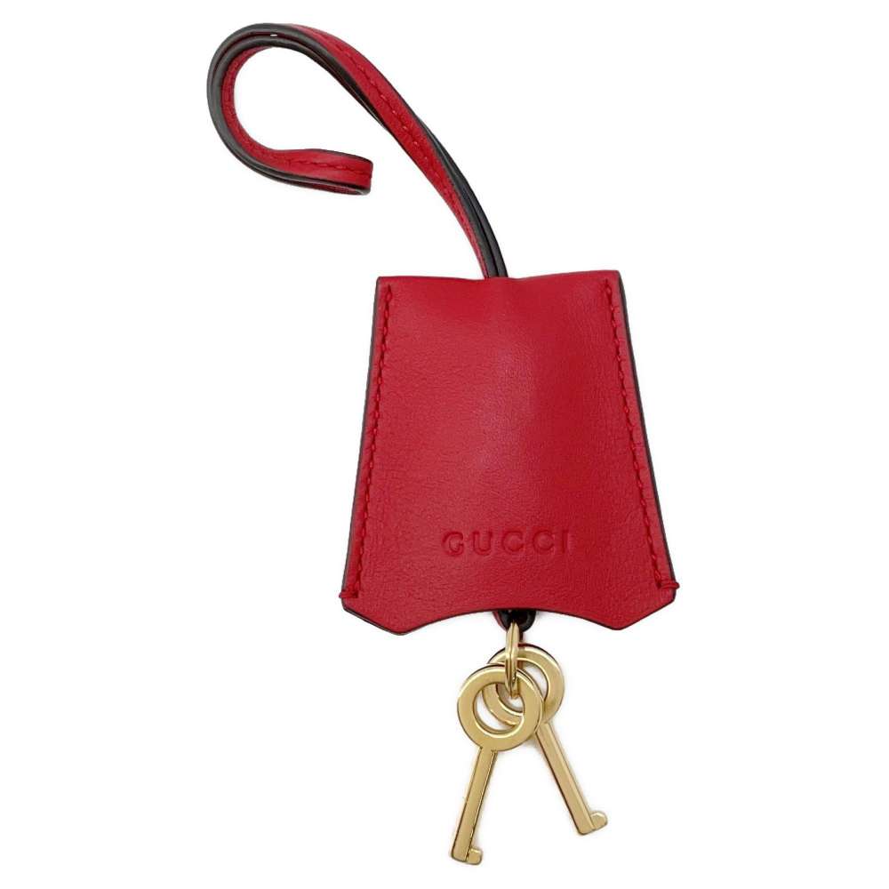 GUCCI GG Apple ChainShoulder Bag Beige/Red 498156 GG SupremeCanvas Leather