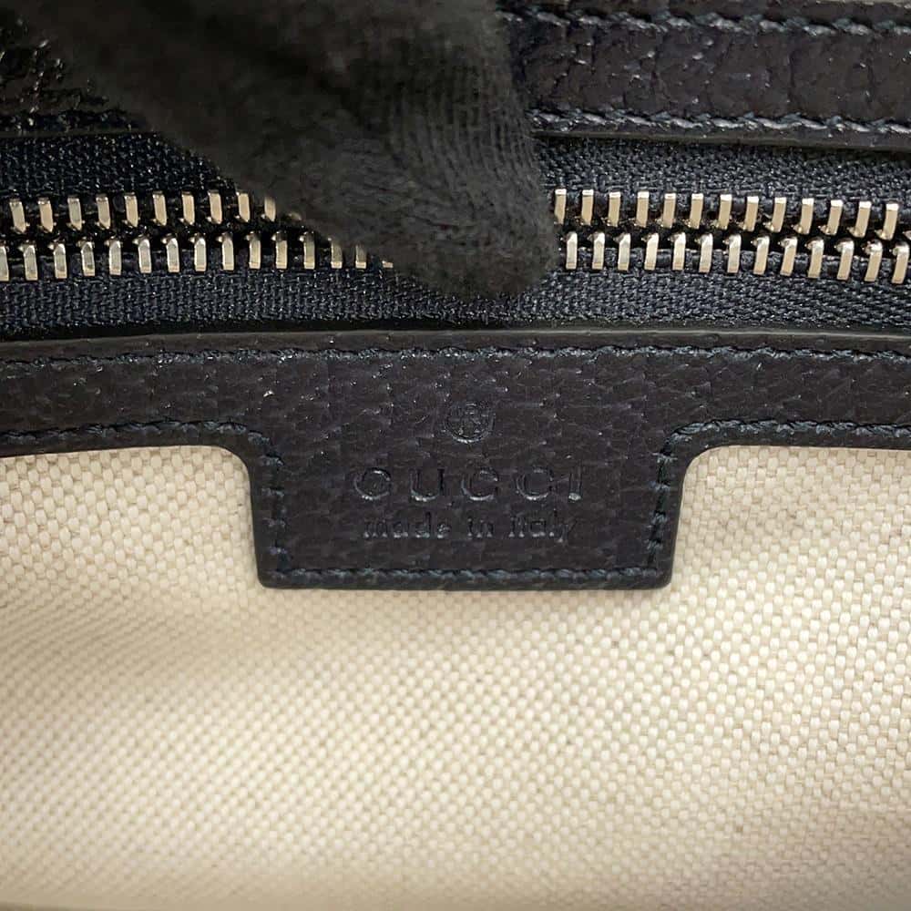 GUCCI Jackie 1961 Shoulder Bag Black/Beige 678843 PVC Leather Size Small