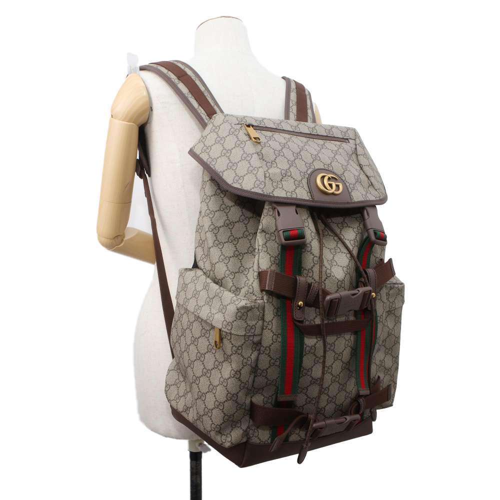 GUCCI GG Supreme Skateboard Backpack Beige/Brown 690999 GG SupremeCanvas
