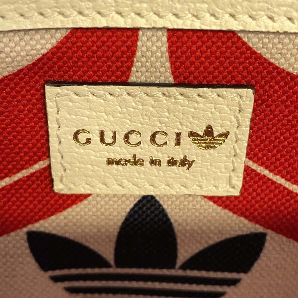 GUCCI Adidas Horsebit1955 White/Black 722009 Leather Size Small
