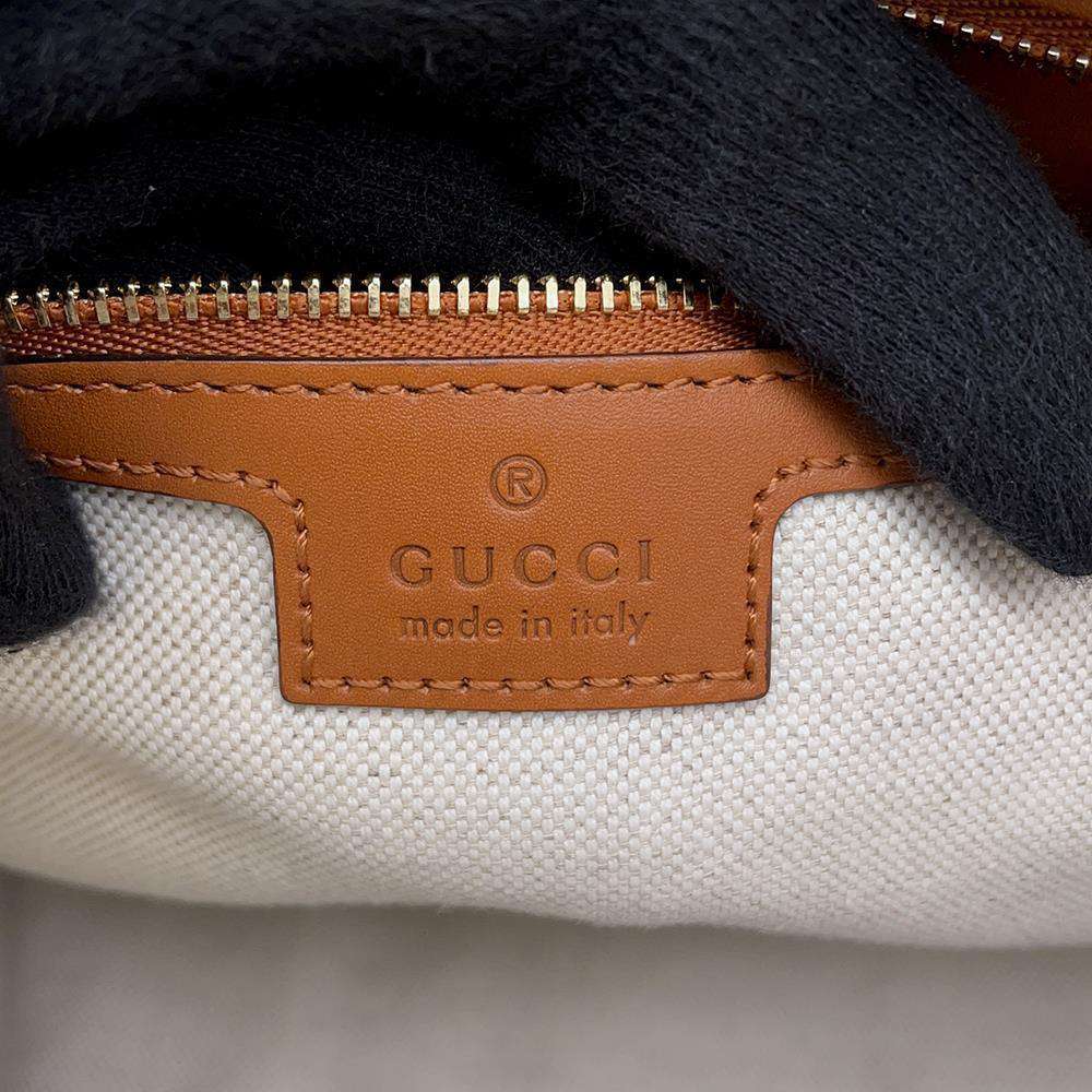 GUCCI Interlocking G 2way Tote Bag Natural/Blue/Red 727721 Canvas Leather Size Medium