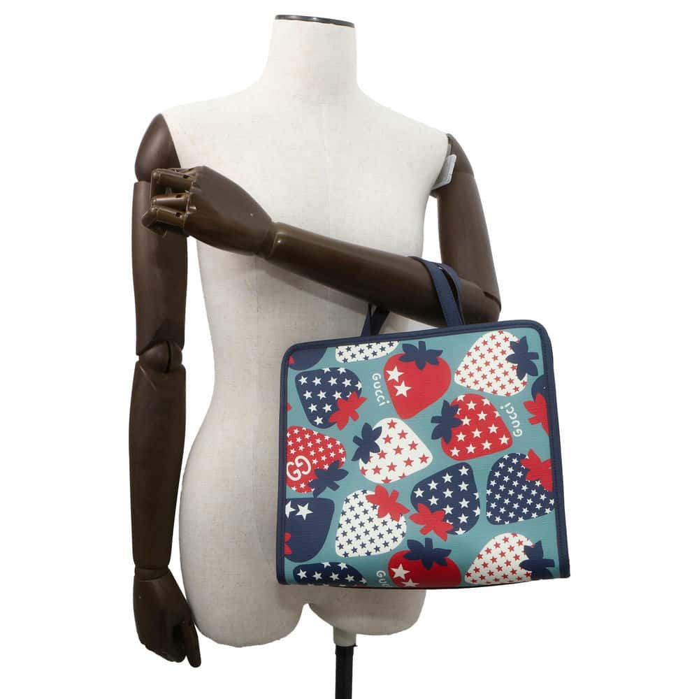GUCCI Children's Yuko Higuchi 2way Tote Bag Navy/Multicolor 630542 PVC Leather
