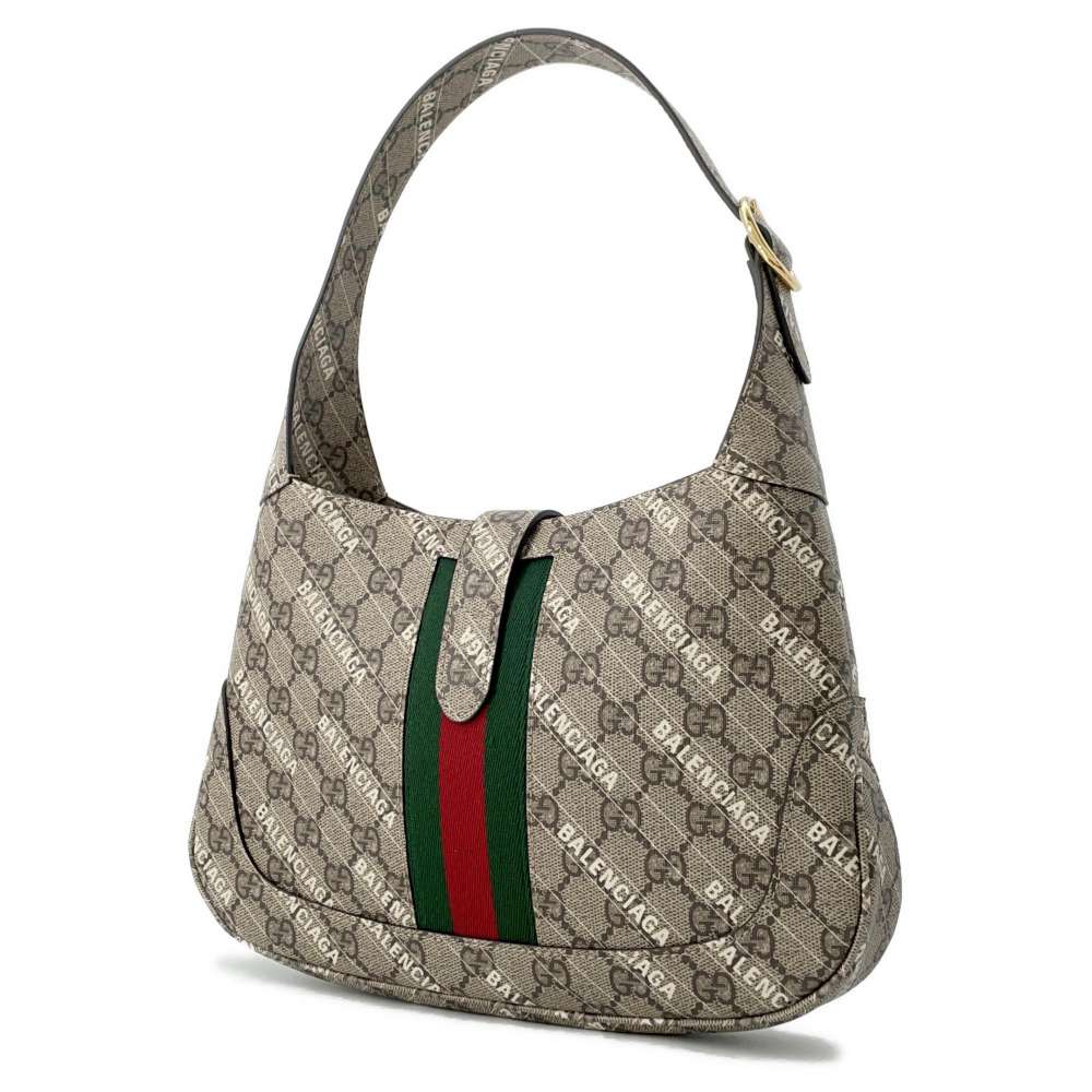 GUCCI Hacker Project Jackie 1961 Shoulder Bag Beige 636706 GG SupremeCanvas