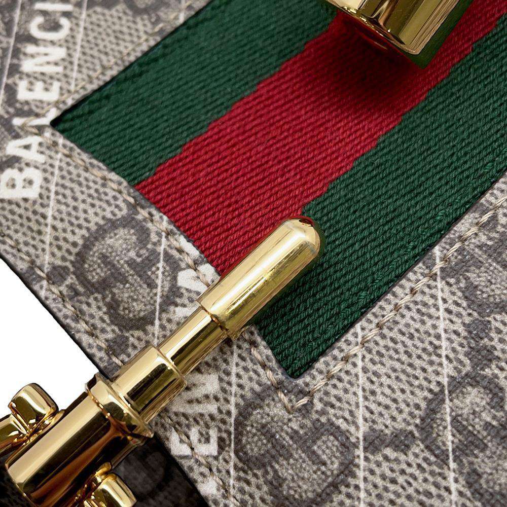 GUCCI Hacker Project Jackie 1961 Shoulder Bag Beige 636706 GG SupremeCanvas