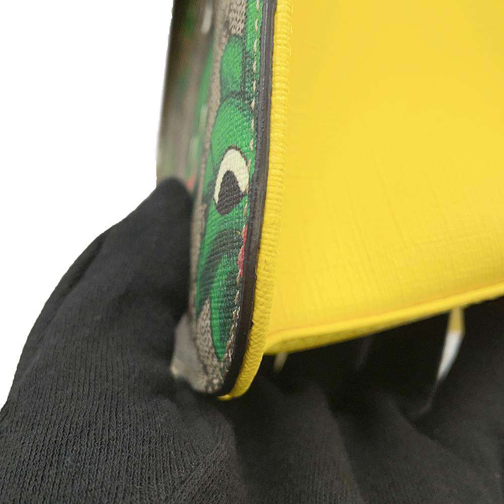 GUCCI GG Supreme Children's Backpack Smiling Plant Beige/Green/Yellow 410791 PVC Leather