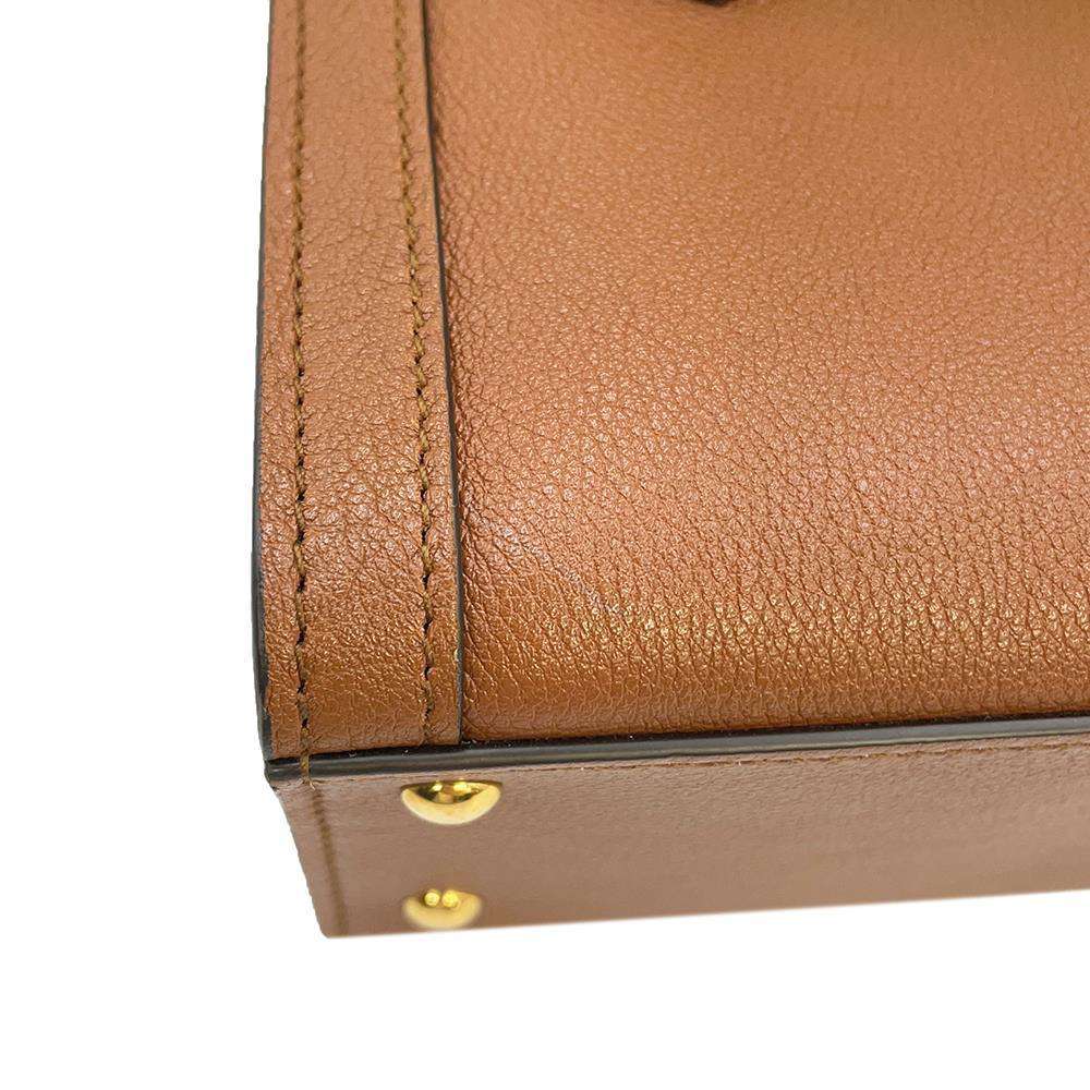 GUCCI Diana 2WAY Tote Bag Brown 655661 Leather Bamboo Size Mini