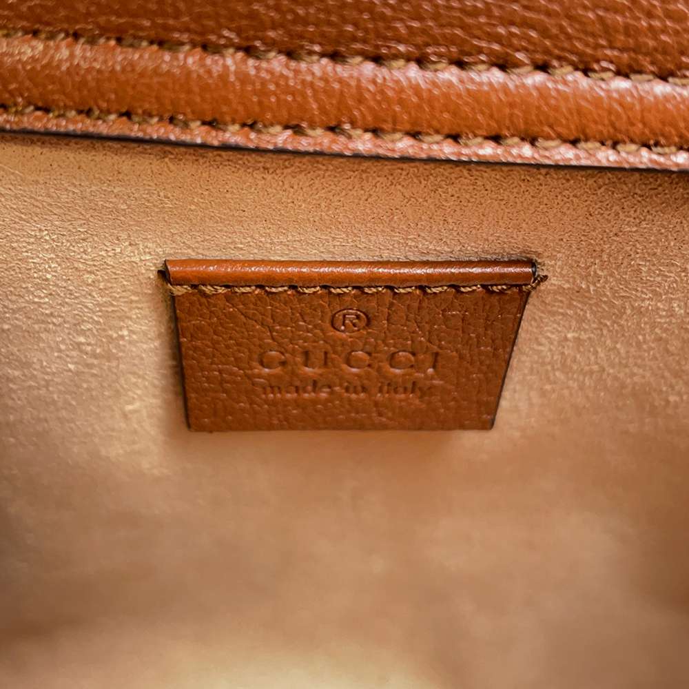 GUCCI Diana 2WAY Tote Bag Brown 655661 Leather Bamboo Size Mini