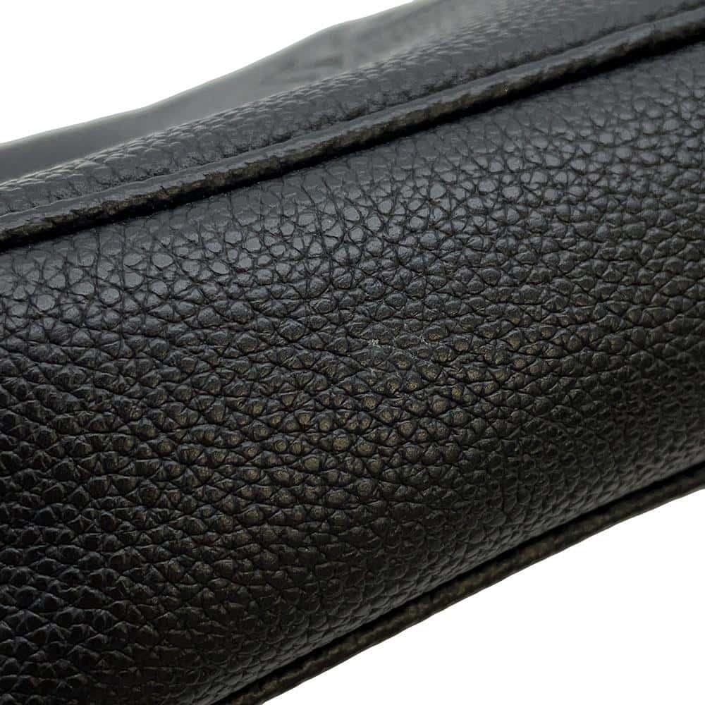 GUCCI GG Supreme Shoulder Bag Black 768391 Leather Size Mini