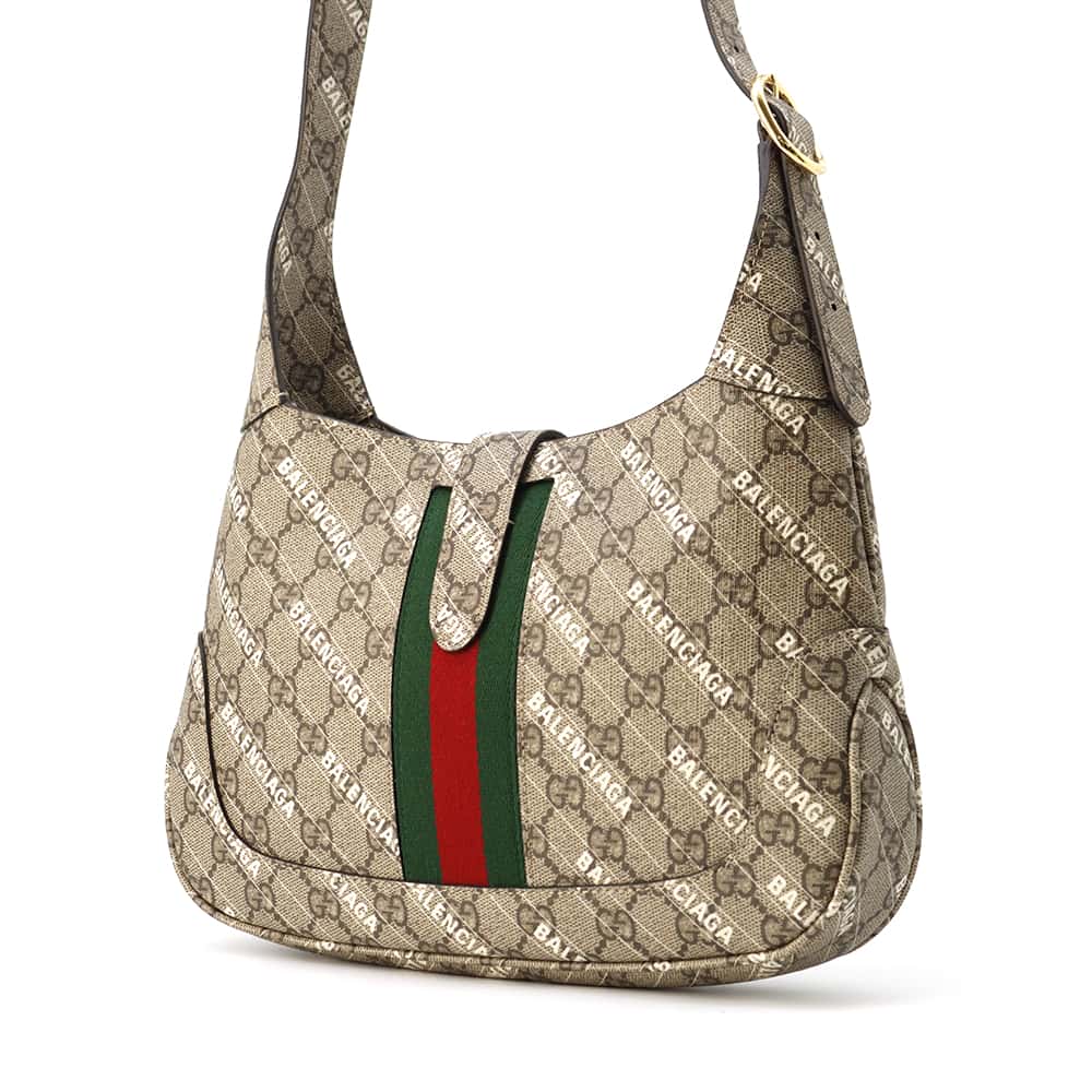 GUCCI Hacker Project Jackie 1961 Shoulder Bag Beige 636706 PVC Leather