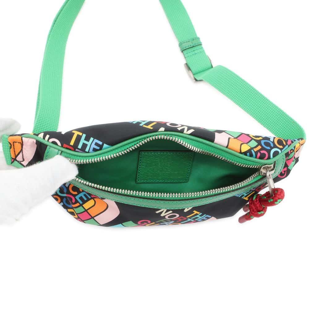 GUCCI North Face Collaboration Crossbody Bag Black/Multicolor 650299 Nylon
