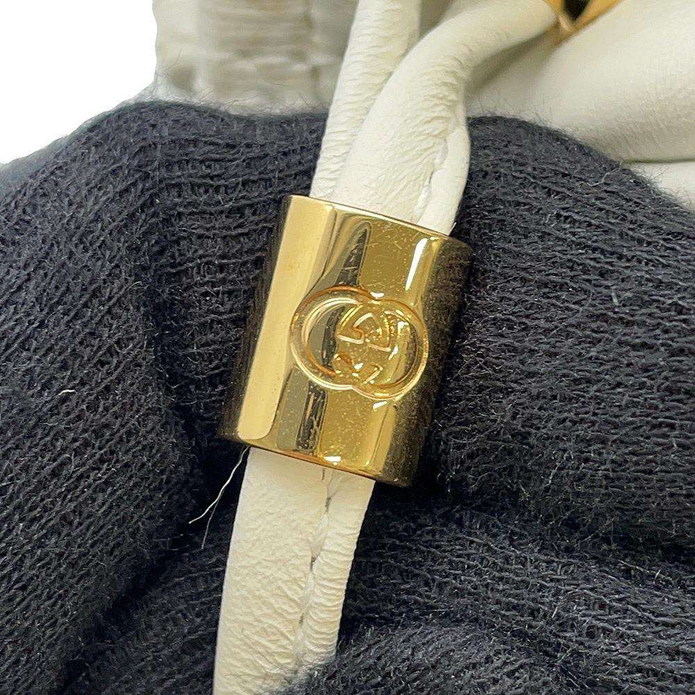 GUCCI Candy Motif Micro GG Shoulder Bag White 564580 PVC Leather