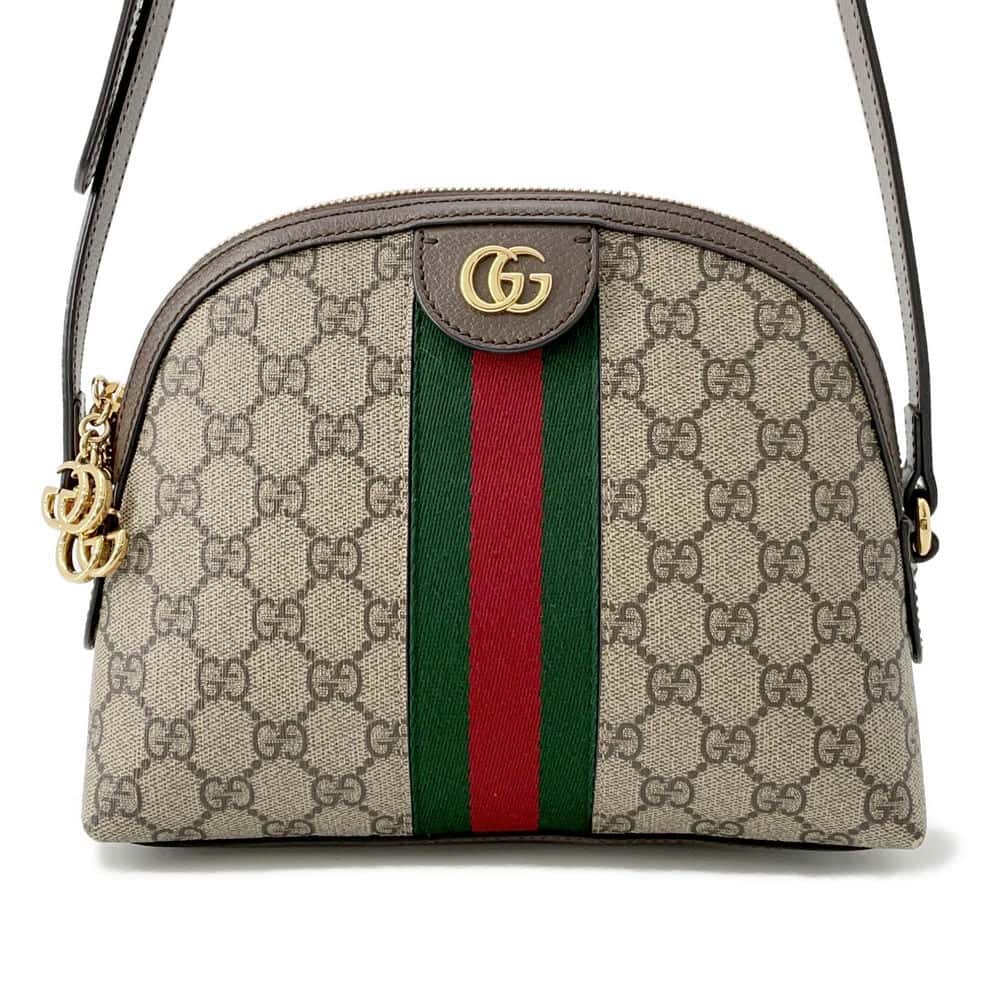 GUCCI Shoulder Bag GG Supreme Ophidia Web Beige/Brown 499621 GG SupremeCanvas Leather
